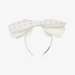 Mama Luma-عصابة رأس عاجية براقة للبنات | Childrensalon Outlet