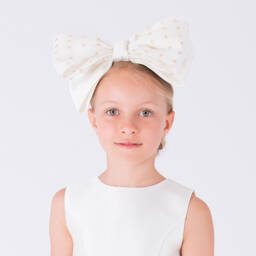 Mama Luma-عصابة رأس عاجية براقة للبنات | Childrensalon Outlet