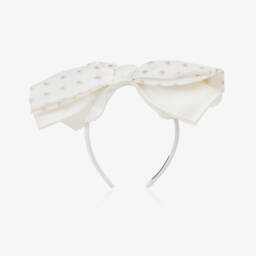 Mama Luma-عصابة رأس عاجية براقة للبنات | Childrensalon Outlet