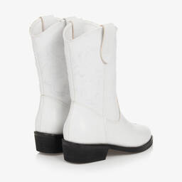 Mama Luma-Girls White Cowboy Boots | Childrensalon Outlet