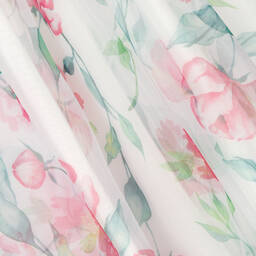 Mama Luma-Girls White Floral Organza Dress | Childrensalon Outlet