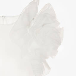 Mama Luma-Girls White Ruffled Blouse | Childrensalon Outlet