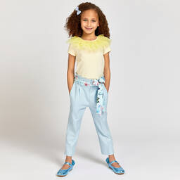 Manuela de Juan-Голубые кожаные туфли для девочек | Childrensalon Outlet