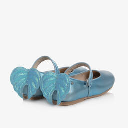 Manuela de Juan-Голубые кожаные туфли для девочек | Childrensalon Outlet