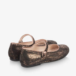 Manuela de Juan-Кожаные туфли бронзового цвета для девочек | Childrensalon Outlet