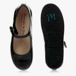 Manuela de Juan-Girls' Charcoal Patent Mary Janes | Childrensalon Outlet