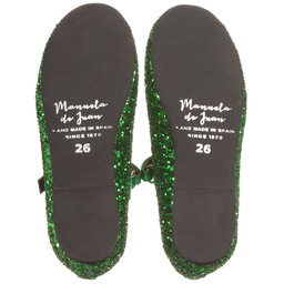 Manuela de Juan-Girls Green Glitter Shoes | Childrensalon Outlet