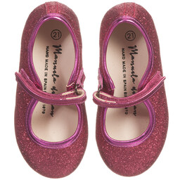 Manuela De Juan Girls Pink Glitter Shoes Childrensalon Outlet