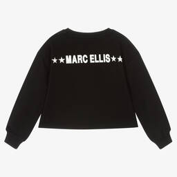 Marc Ellis-Black Cotton Logo Sweatshirt | Childrensalon Outlet