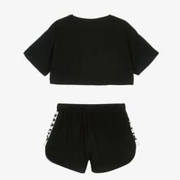 مارك إليس-طقم شورت قطن لون أسود للبنات | Childrensalon Outlet