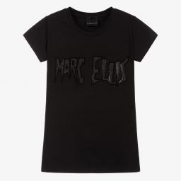 Marc Ellis-Черная хлопковая футболка для девочек | Childrensalon Outlet