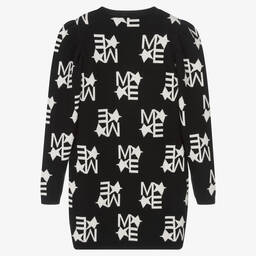 Marc Ellis-Girls Black Knitted Logo Dress | Childrensalon Outlet