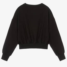 Marc Ellis-سويتشيرت قطن جيرسي لون أسود للبنات | Childrensalon Outlet