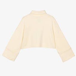 مارك إليس-سويتشيرت قصير قطن جيرسي لون عاجي للبنات | Childrensalon Outlet