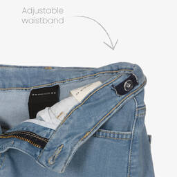 Marc Ellis-شورت قطن دنيم لون أزرق فاتح للبنات | Childrensalon Outlet