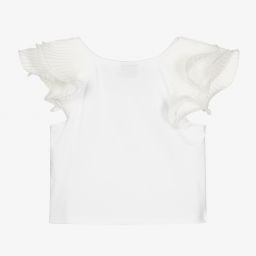 مارك إليس-تيشيرت قطن جيرسي لون أبيض للبنات | Childrensalon Outlet