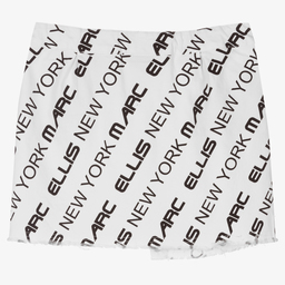 Marc Ellis-Белая юбка из хлопкового твила для девочек | Childrensalon Outlet