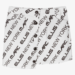 Marc Ellis-Белая юбка из хлопкового твила для девочек | Childrensalon Outlet