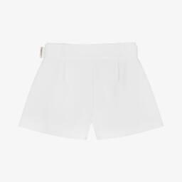 مارك إليس-شورت بحزام كريب لون أبيض للبنات | Childrensalon Outlet