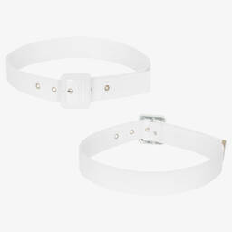 مارك إليس-شورت بحزام كريب لون أبيض للبنات | Childrensalon Outlet