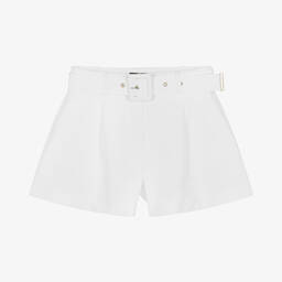 مارك إليس-شورت بحزام كريب لون أبيض للبنات | Childrensalon Outlet