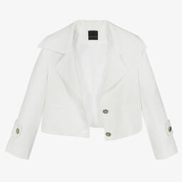 Marc Ellis-Girls White Cropped Blazer | Childrensalon Outlet