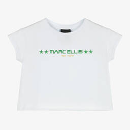 مارك إليس-تيشيرت قصير قطن جيرسي لون أبيض للبنات | Childrensalon Outlet