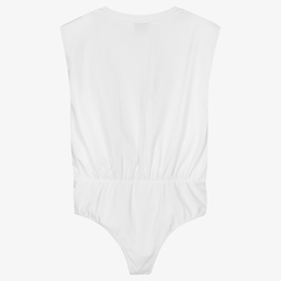 Marc Ellis-أوفرول بادي قطن جيرسي لون أبيض للبنات | Childrensalon Outlet