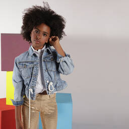 Marc Ellis-Gold Sequin Cropped Leggings | Childrensalon Outlet