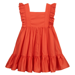 مارك إليس-فستان قطن بوبلين لون برتقالي | Childrensalon Outlet