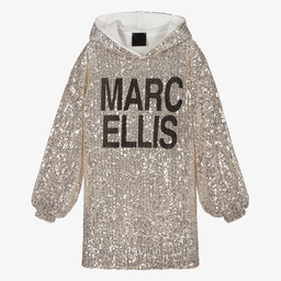 Marc Ellis-فستان ترتر لون فضي وبيج | Childrensalon Outlet