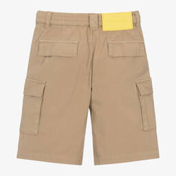 MARC JACOBS-Beige Cotton Twill Cargo Shorts | Childrensalon Outlet