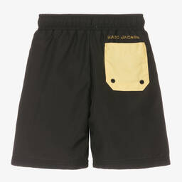 MARC JACOBS-Boys Black Smiley Face Swim Shorts | Childrensalon Outlet