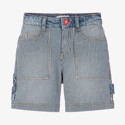MARC JACOBS-Boys Blue Denim Stripe Shorts | Childrensalon Outlet