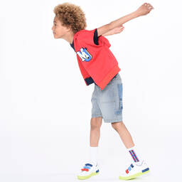 MARC JACOBS-Boys Blue Denim Stripe Shorts | Childrensalon Outlet