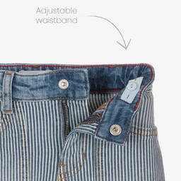 MARC JACOBS-Boys Blue Denim Stripe Shorts | Childrensalon Outlet