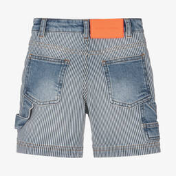MARC JACOBS-Boys Blue Denim Stripe Shorts | Childrensalon Outlet