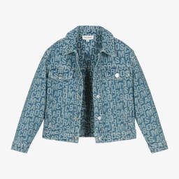 MARC JACOBS-جاكيت جاكارد قطن دنيم لون أزرق للأولاد | Childrensalon Outlet