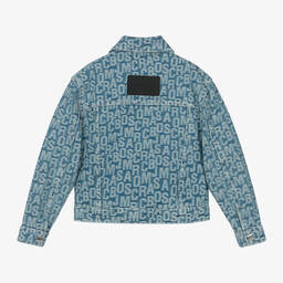 MARC JACOBS-جاكيت جاكارد قطن دنيم لون أزرق للأولاد | Childrensalon Outlet