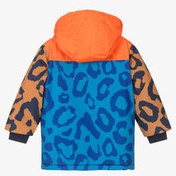 MARC JACOBS-Синяя лыжная куртка с леопардовым принтом | Childrensalon Outlet