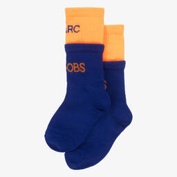 مارك جاكوبس-جوارب مزيج قطن محبوك لون أزرق وبرتقالي للأولاد | Childrensalon Outlet