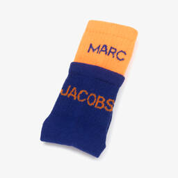 مارك جاكوبس-جوارب مزيج قطن محبوك لون أزرق وبرتقالي للأولاد | Childrensalon Outlet