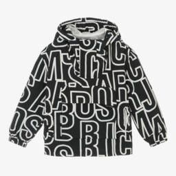 MARC JACOBS-Boys Charcoal Logo Patterned Anorak | Childrensalon Outlet