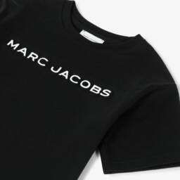MARC JACOBS-Boys Classic Black Cotton Tee | Childrensalon Outlet