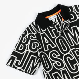 MARC JACOBS-Boys Cotton Polo with Logo Print | Childrensalon Outlet