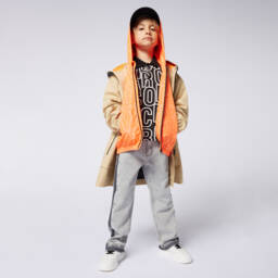 MARC JACOBS-Boys Cotton Polo with Logo Print | Childrensalon Outlet