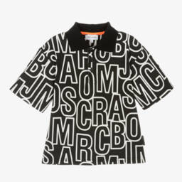 MARC JACOBS-Boys Cotton Polo with Logo Print | Childrensalon Outlet