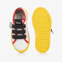 MARC JACOBS-Boys Leather Sneakers in White & Yellow | Childrensalon Outlet