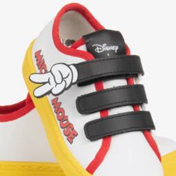 MARC JACOBS-Boys Leather Sneakers in White & Yellow | Childrensalon Outlet