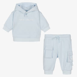 MARC JACOBS-بدلة رياضية قطن لون أزرق فاتح للمواليد | Childrensalon Outlet